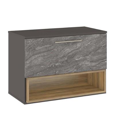 Armário Balcão Gabinete 80cm Com 1 Gaveta B06 Magneto Nogal