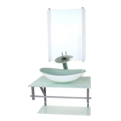 Gabinete Banheiro 60cm Cuba Oval Branco Full