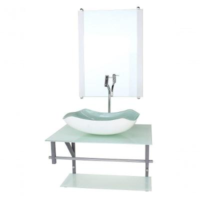 Gabinete Banheiro 60cm Cuba Abaulada Branco Com Torneira
