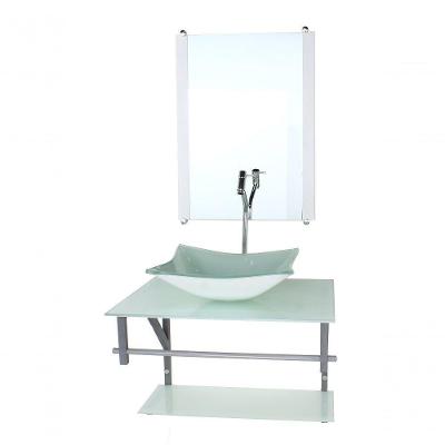 Gabinete Banheiro 60cm Cuba Retangular Branco Com Torneira