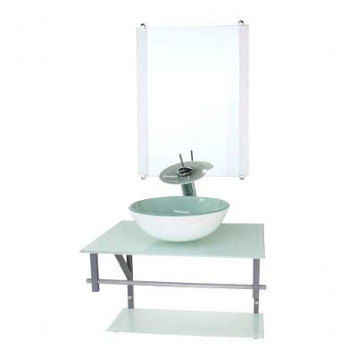 Gabinete Banheiro 60cm Cuba Redonda Branco Full