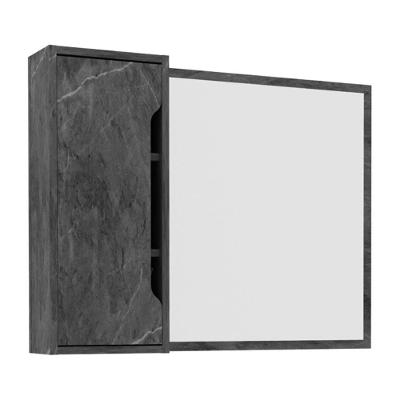 Espelheira Para Banheiro Flex 80cm Com 1 Porta Multimóveis Cr10116 Mármore Lunar Mármore Lunar