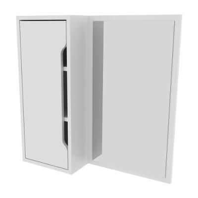 Espelheira Para Banheiro 60cm Com 1 Porta Multimóveis Cr10117 Branco Branco