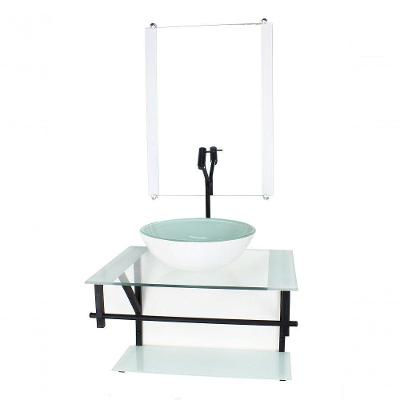 Gabinete De Vidro Ap Cuba Redonda Branco