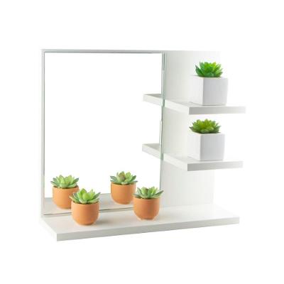 Espelho Para Banheiro Com Armário Branco Nice 40Cm