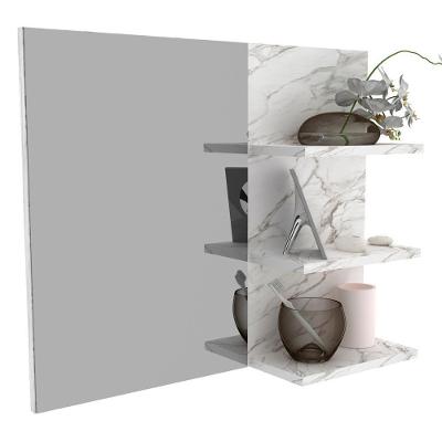 Espelheira Para Banheiro Bn3608 Marmore Branco