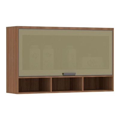 Armário Aéreo 120cm 1 Porta Basculante C/Vidro Reflecta Is