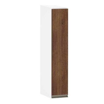 Armário Aéreo 15cm 1 Porta Pérola Branco Polar C/Nogueira