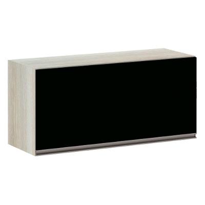 Armário Basculante 80cm 1 Porta Legno Crema C/Preto Tx