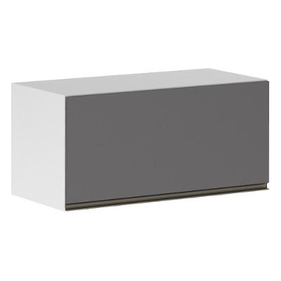 Armário Basculante 80cm 1 Porta Branco Polar C/Cinza Puro
