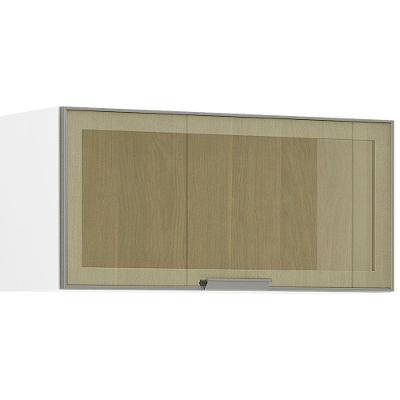 Armário Basculante 80cm 1 Porta C/Vidro Reflecta Branco