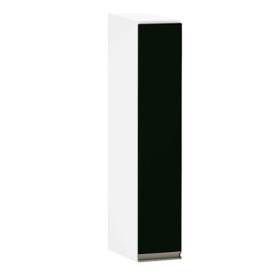 Armário Aéreo 15cm 1 Porta Pérola Branco Polar C/Preto Txt