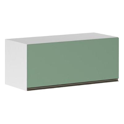 Armário Basculante 90cm 1 Porta Branco Polar C/Verde
