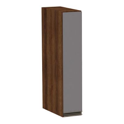 Armário Aéreo 15cm 1 Porta Nogueira C/Cinza Puro
