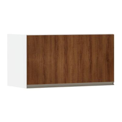 Armário Basculante 70cm 1 Porta Branco Polar C/Nogueira