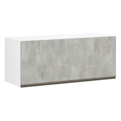Armário Basculante 80cm 1 Porta Branco Polar C/Concreto