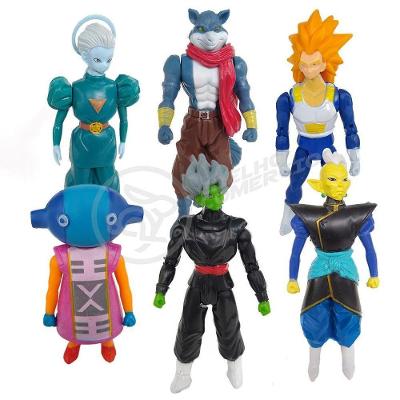 Kit 6 Bonecos Dragon Ball Super 15Cm
