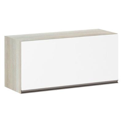 Armário Basculante 80cm 1 Porta Legno Crema C/Branco Polar