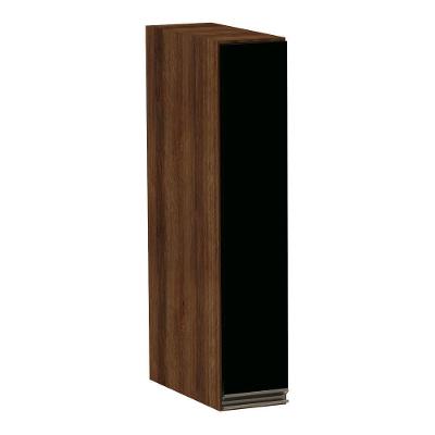 Armário Aéreo 15cm 1 Porta Nogueira C/Preto Txt