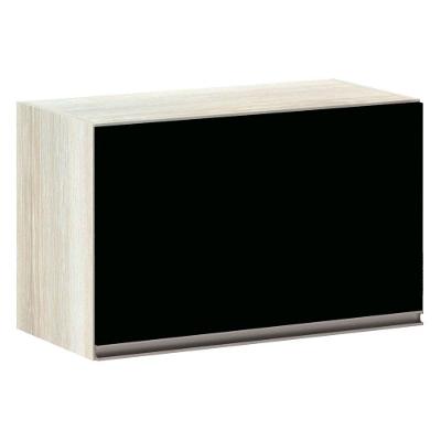 Armário Basculante 60cm 1 Porta Legno Crema C/Preto Tx