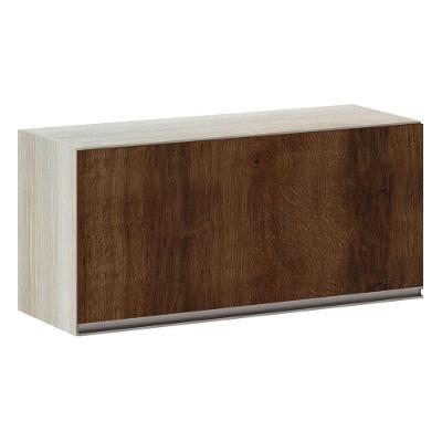Armário Basculante 80cm 1 Porta Legno Crema C/Nogueira