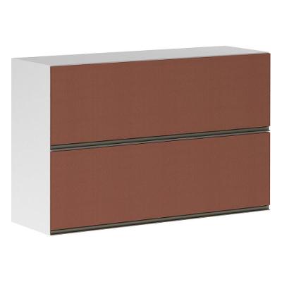 Armário Basculante Duplo 120cm 2 Portas Branco Polar C/Gaia