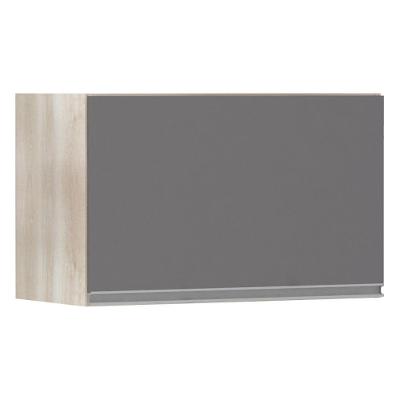 Armário Basculante 60cm 1 Porta Lis Legno Crema C/Cinza Pu