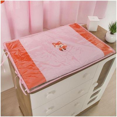 Trocador para Cômoda de Bebe 02 Peças 70x50cm Raposinha Rosa