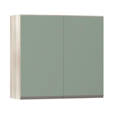 Armário Luciane 80cm 2 Portas Luci Legno Crema C/Verde