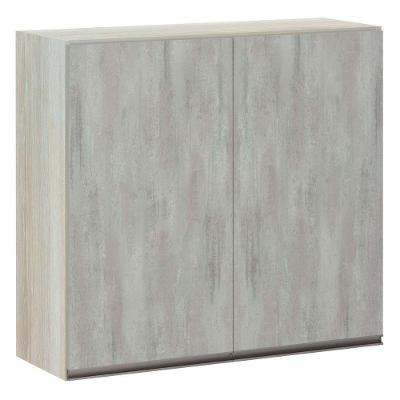 Armário Luciane 80cm 2 Portas Luci Legno Crema C/Concreto