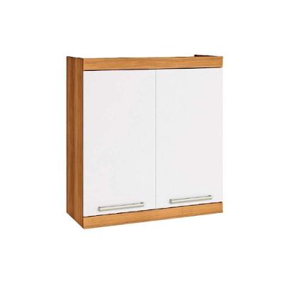 Módulo Cozinha Nesher Burguesa Armário  Premium c/ 2 Portas Freijó/Branco