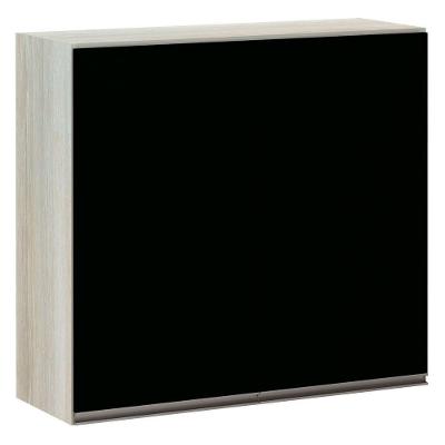 Armário Luciane 80cm 2 Portas Luci Legno Crema C/Preto Tx
