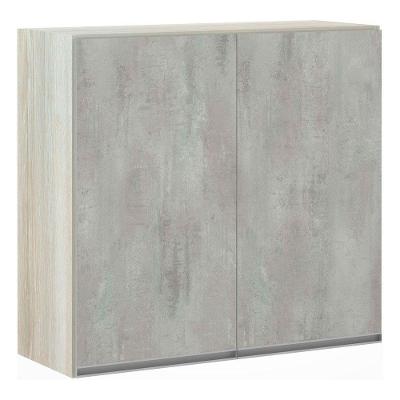 Armário Luciane 80cm 2 Portas Lis Legno Crema C/Concreto