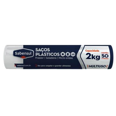 Sacos Plásticos Para Freezer 2 À 5Kg - 50Uni 2Kg