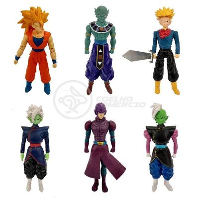 Kit 6 Bonecos Dragon Ball Super Goku Ssj3, Zamasu