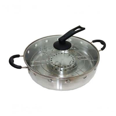 Churrasqueira Grill Para Boca De Fogão Com Tampa De Vidro