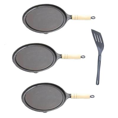 Kit 3 Bifeteiras Antiaderente Redonda Lisa 22Cm Com Espátula
