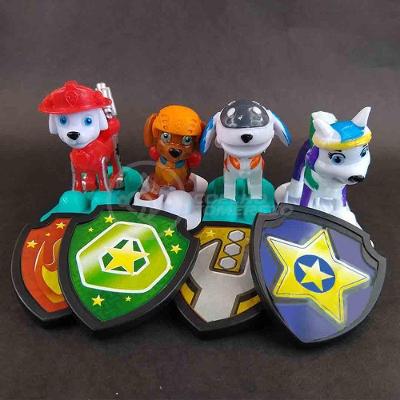 Kit 4 Bonecos Patrulha Canina Com Skate 8Cm