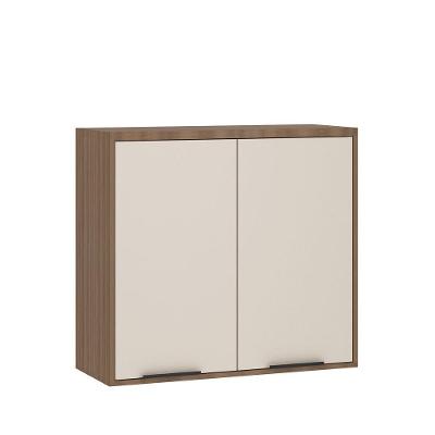 Armário Aéreo De Cozinha 80cm 2 Portas Aspen Luciane Móveis Vanilla/beige