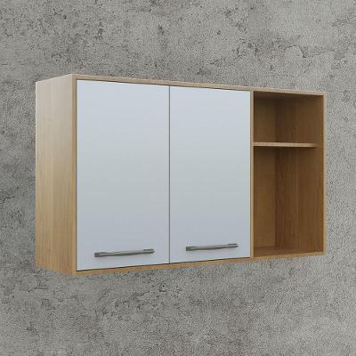 Armário Aéreo Para Cozinha 2 Portas 2 Nichos 120 Cm áustria Valdemóveis Cinamomo/off White