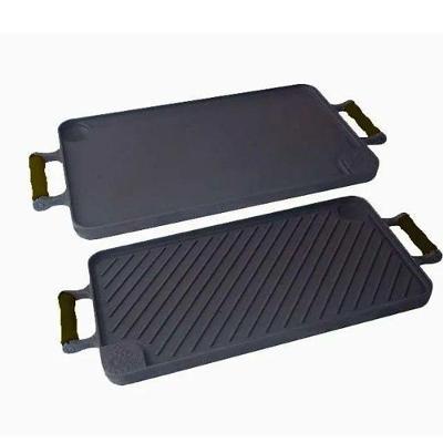 Bifeteira Dupla Face Ferro Alça Silicone Preta 26X48 Cm