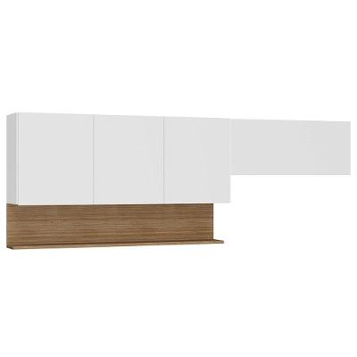 Armário De Cozinha 150cm Com Aéreo 70cm Lina K02 Supremo/freijó - Mpozenato