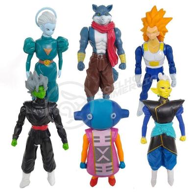 Kit 6 Bonecos Dragon Ball Super 15Cm