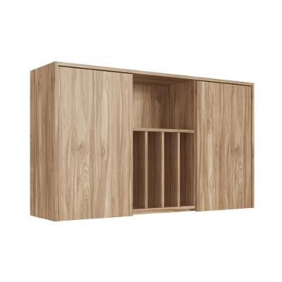 Aéreo 120cm 2 Portas Com Porta Pratos Maldivas Decibal Carvalho Oak