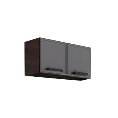 Módulo Cozinha Bertolini Estilo Armário  7004 c/ 2 Portas Cinza/Grafite