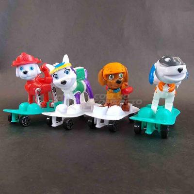 Kit 4 Bonecos Patrulha Canina Com Skate 8Cm