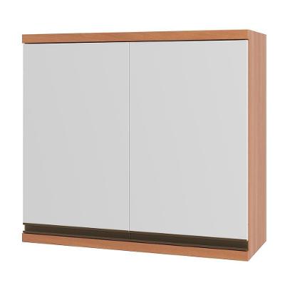 Armário Bárbara 800mm 2 Portas Freijó E Branco