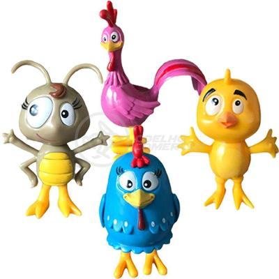Cartela 4 Bonecos Universo Infantil Galinha Pintadinha