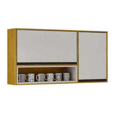 Armário Aéreo Porta-Condimentos Eduarda Chf Móveis Cinamomo/Off White.