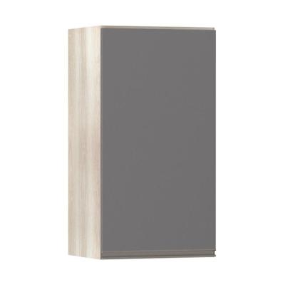 Armário Luciane 40cm 1 Porta Luci Legno Crema C/Cinza Puro